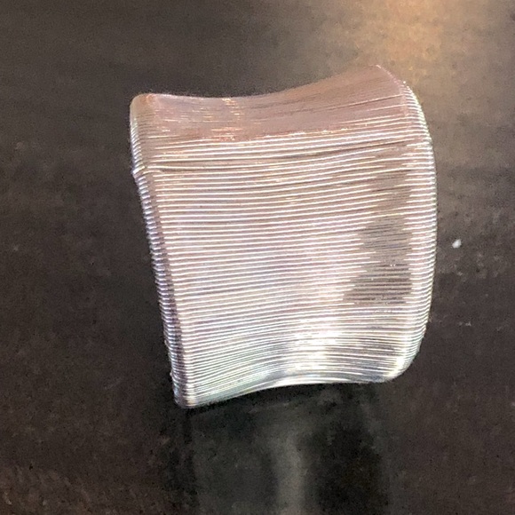 Silver Wrapped Wire Ring Size 10 Adjustable - Picture 10 of 10